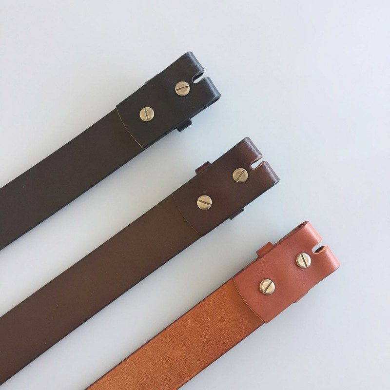 La ceinture western étroite cuir véritable | MOLEBO