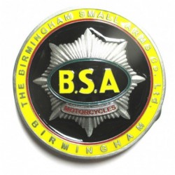 boucle de ceinture BSA motorcycle logo jaune